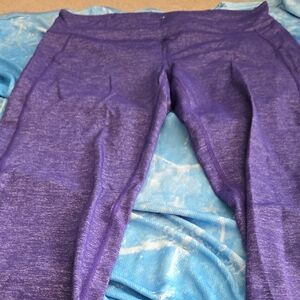 Athleta Heathered Purple Leggings